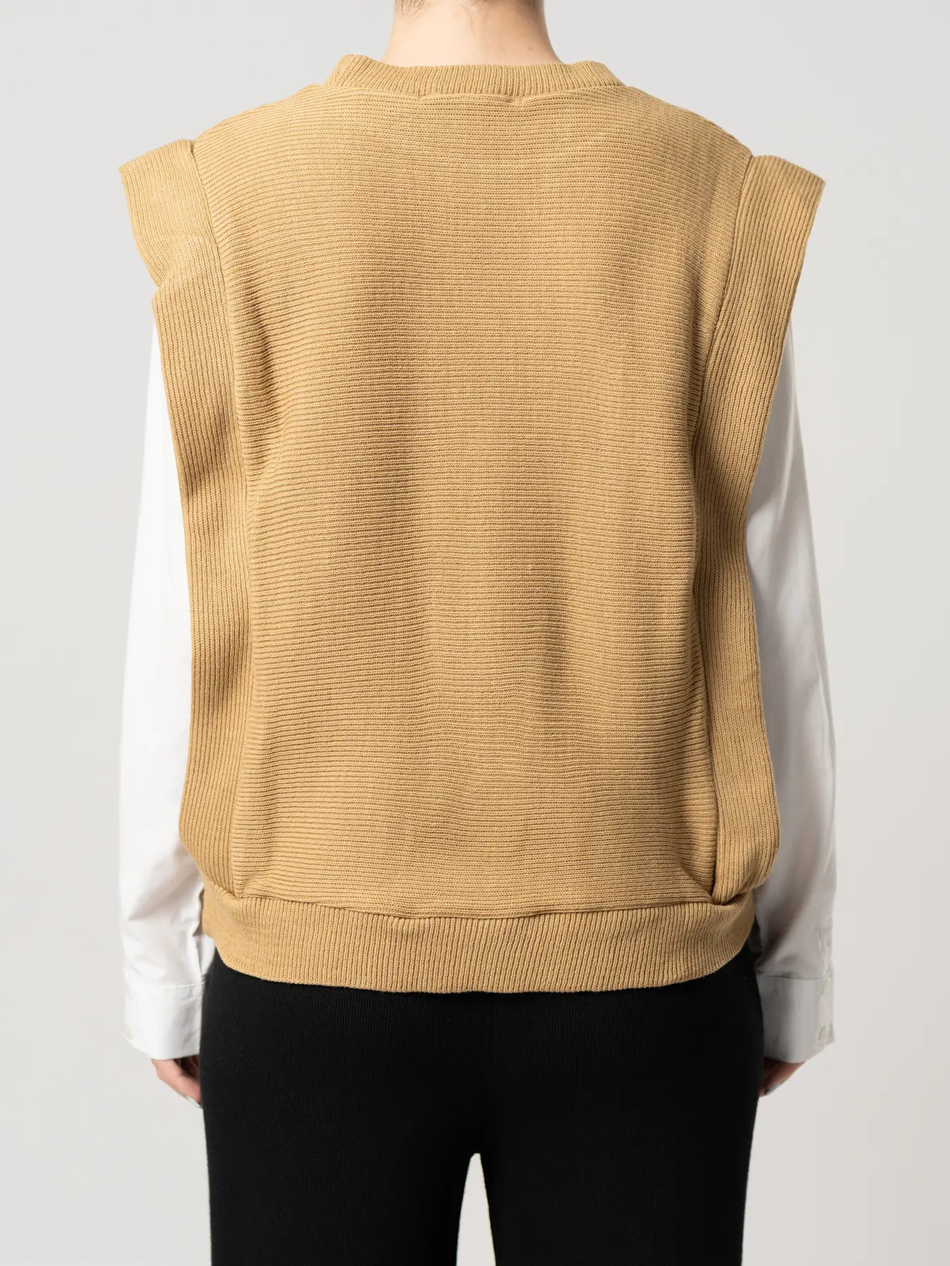 بلوز بافت زنانه کبریتی نخودی 66