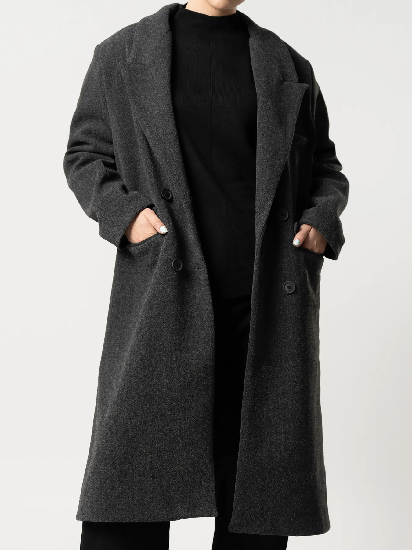 پالتو بلند یقه بلیزر مشکی 72