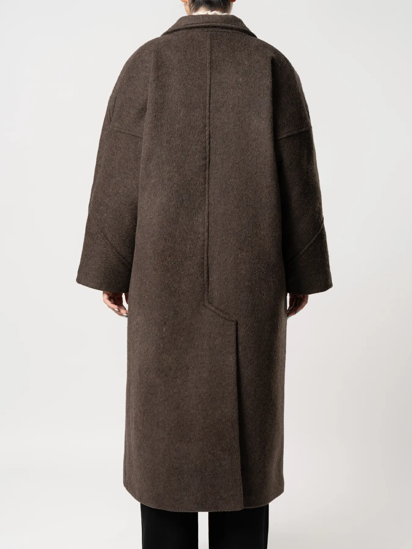 پالتو بلند یقه انگلیسی قهوه ای 85