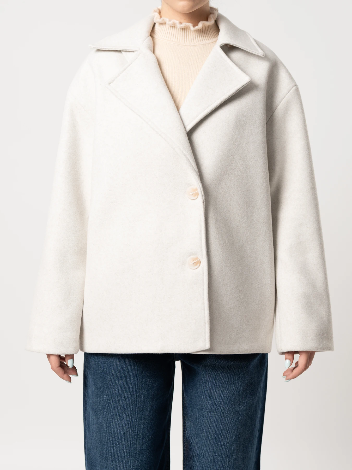 پالتو کوتاه یقه انگلیسی استخوانی 89

