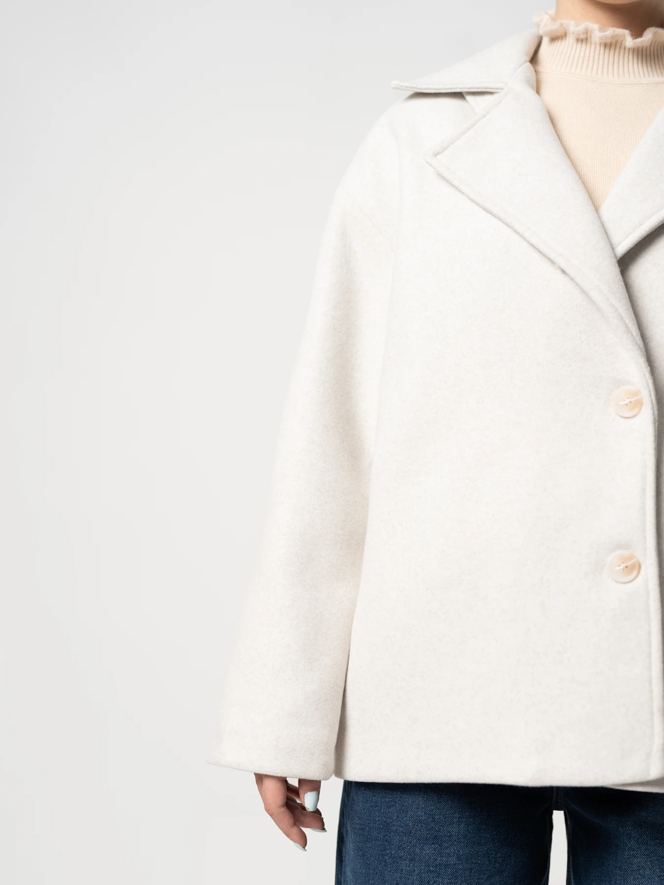 پالتو کوتاه یقه انگلیسی استخوانی 89

