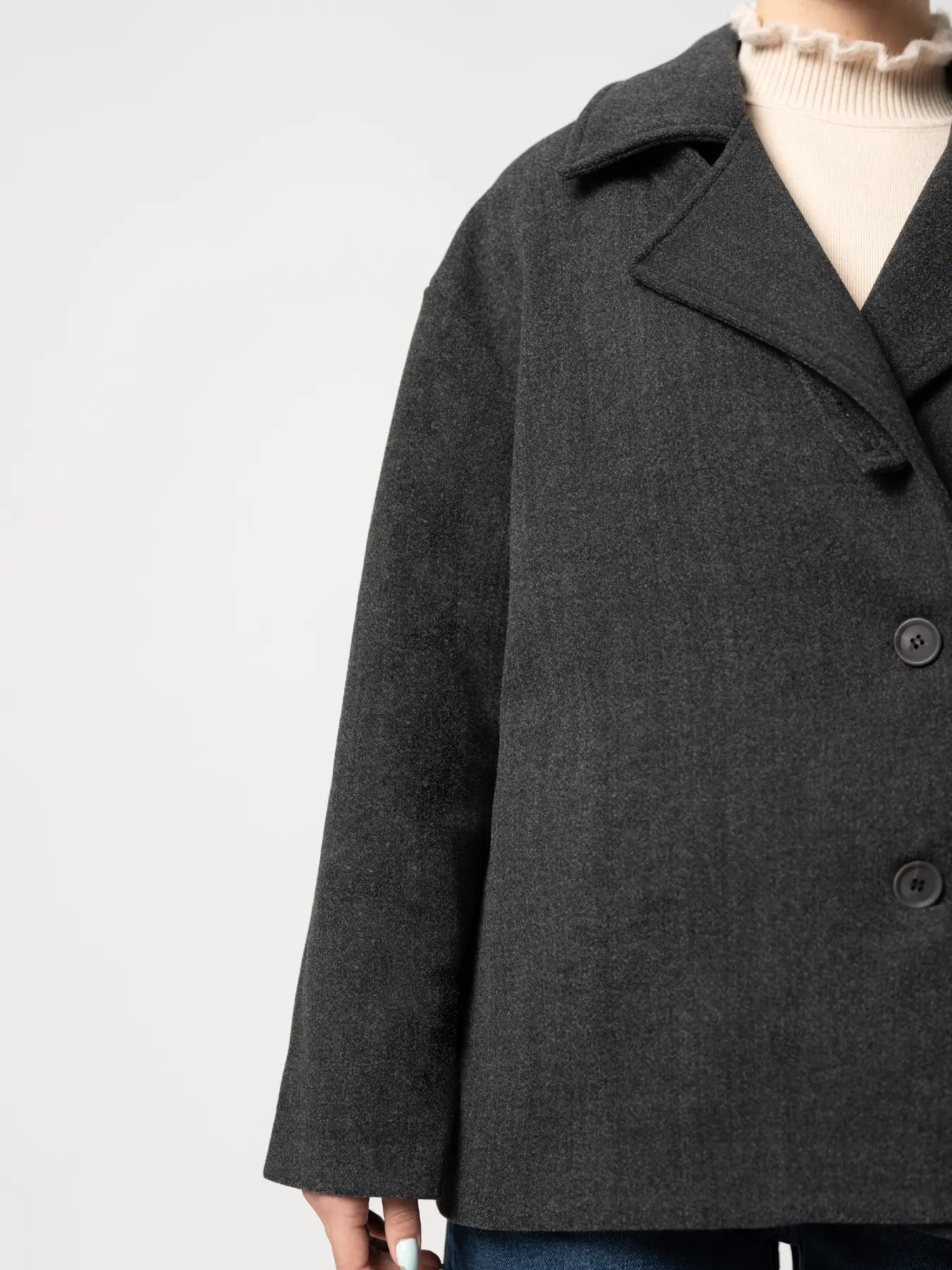 پالتو کوتاه یقه انگلیسی مشکی