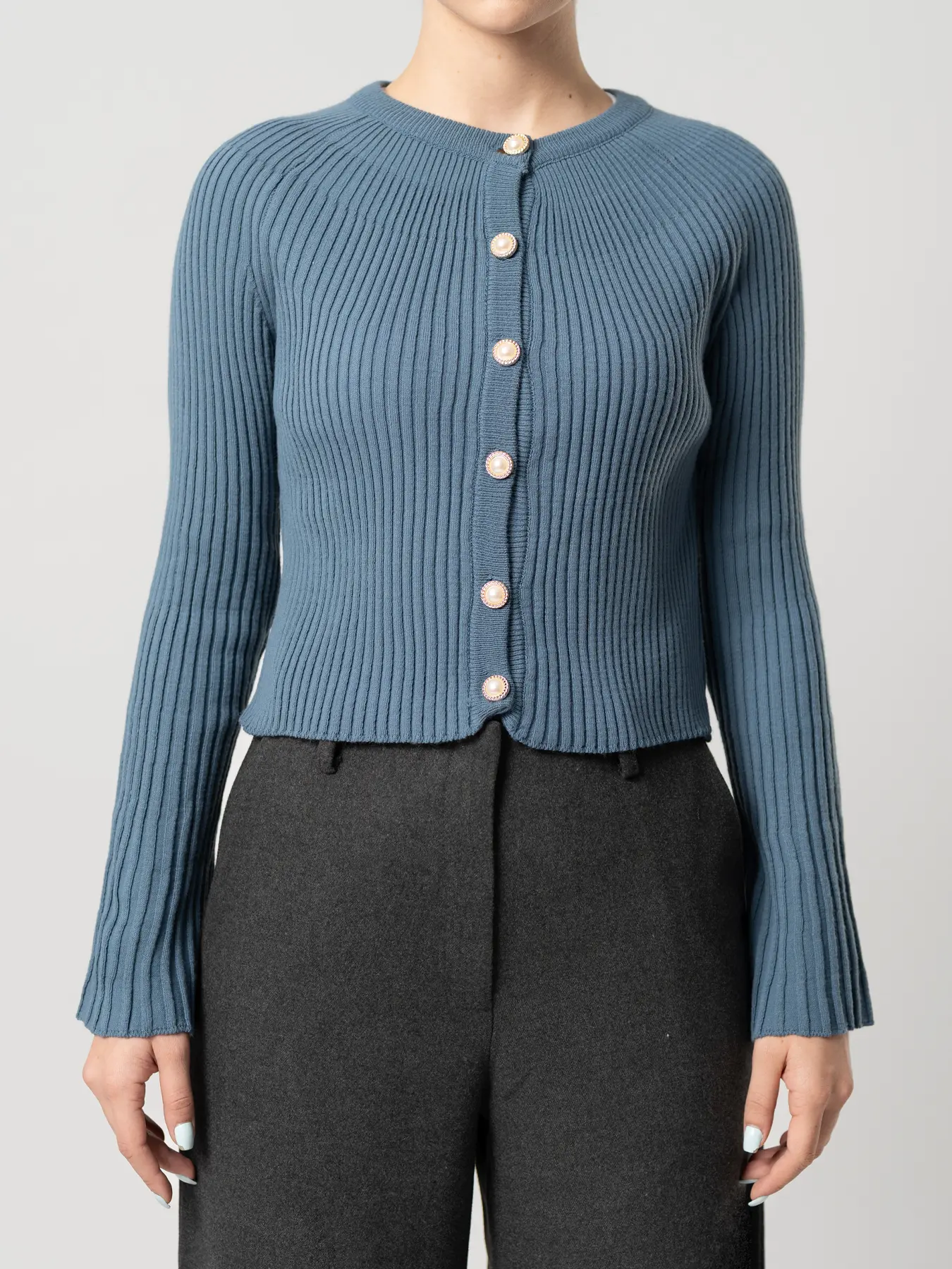 بافت کراپ آبی 14