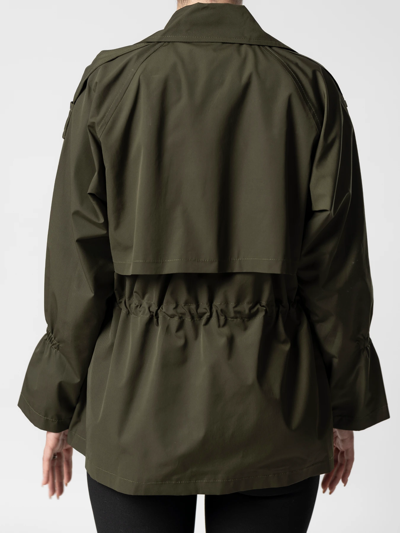 بارانی زنانه کوتاه سبز تیره 35