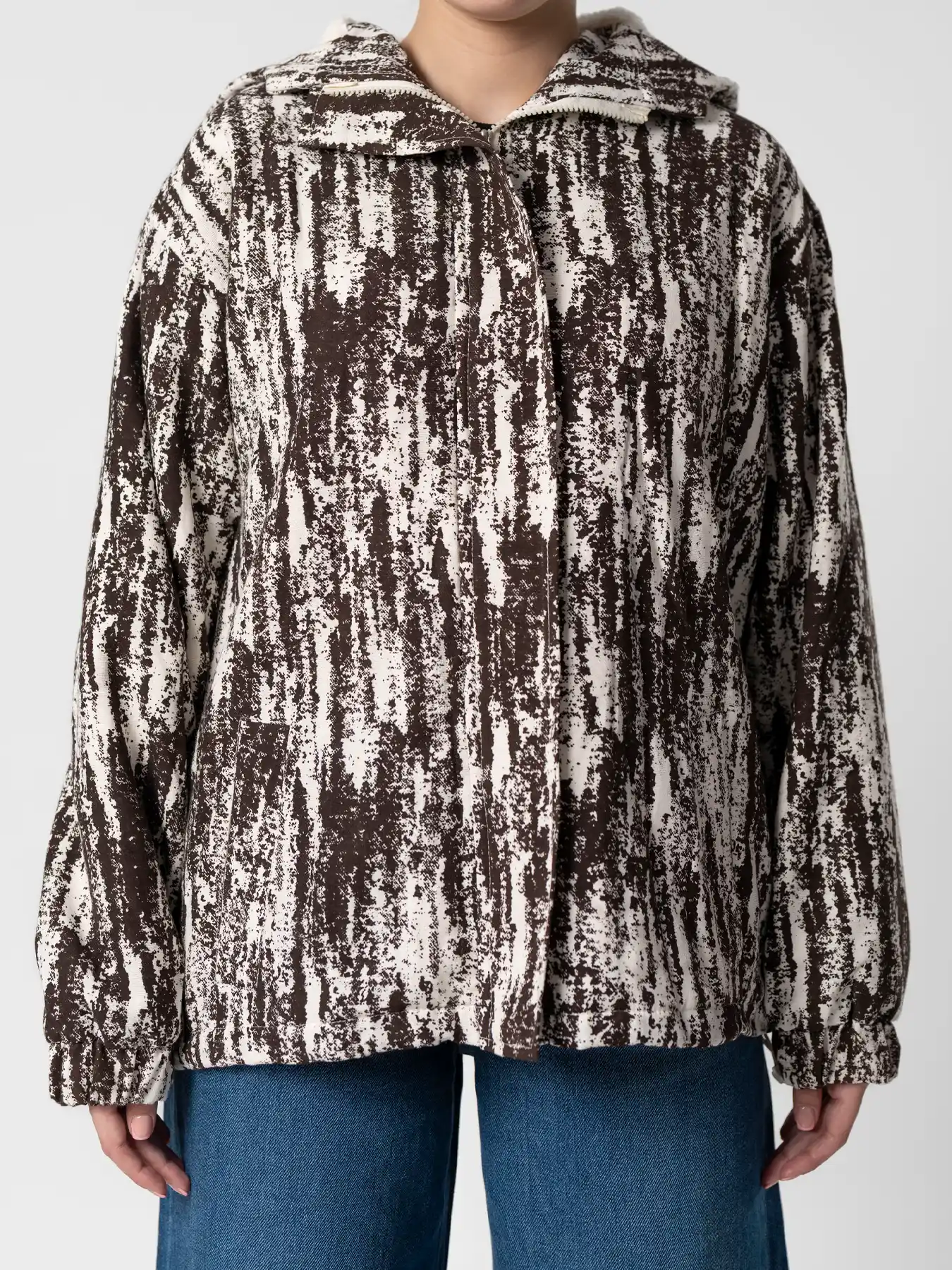 کاپشن کلاه دار آستر تدی 48