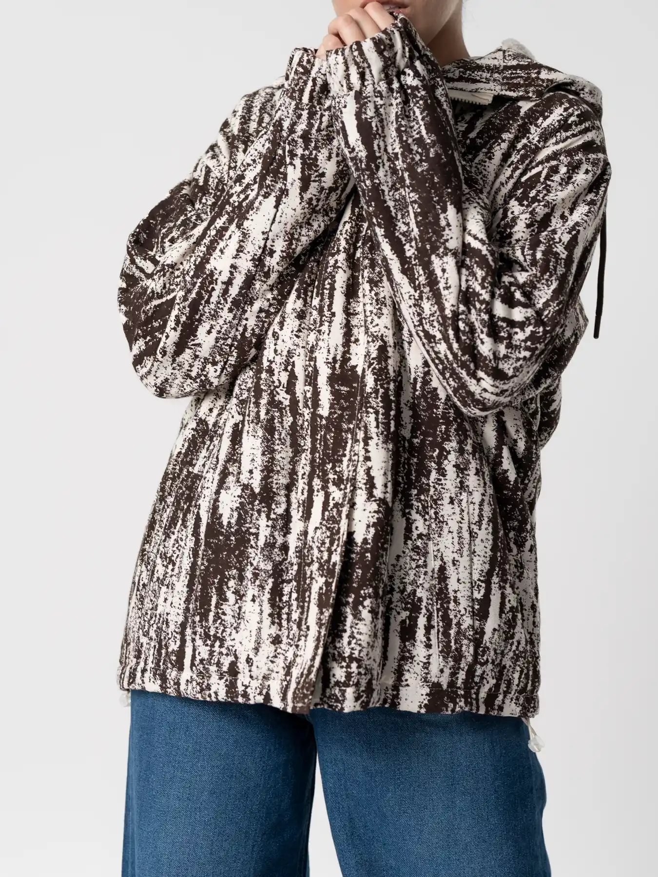 کاپشن کلاه دار آستر تدی 48