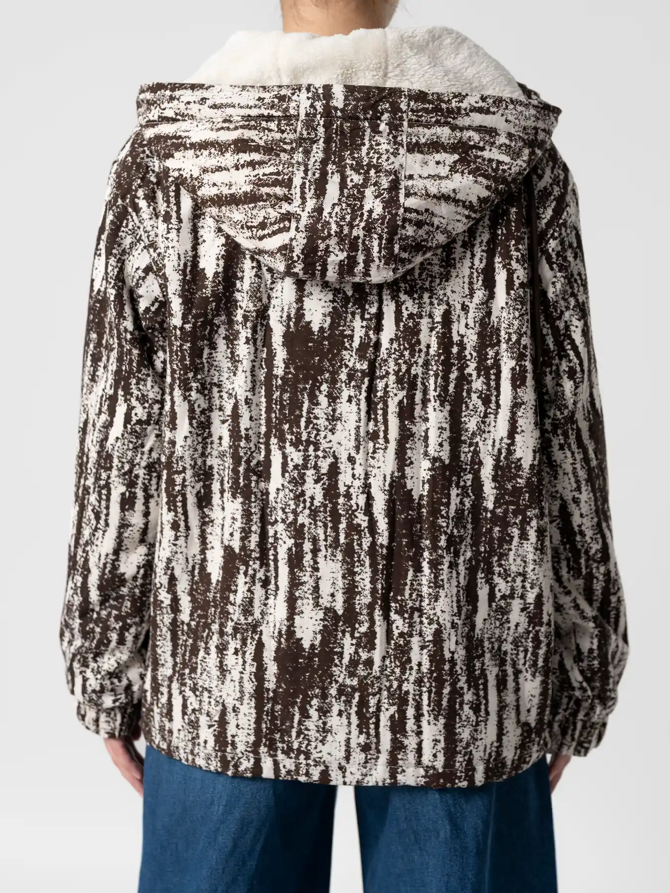 کاپشن کلاه دار آستر تدی 48