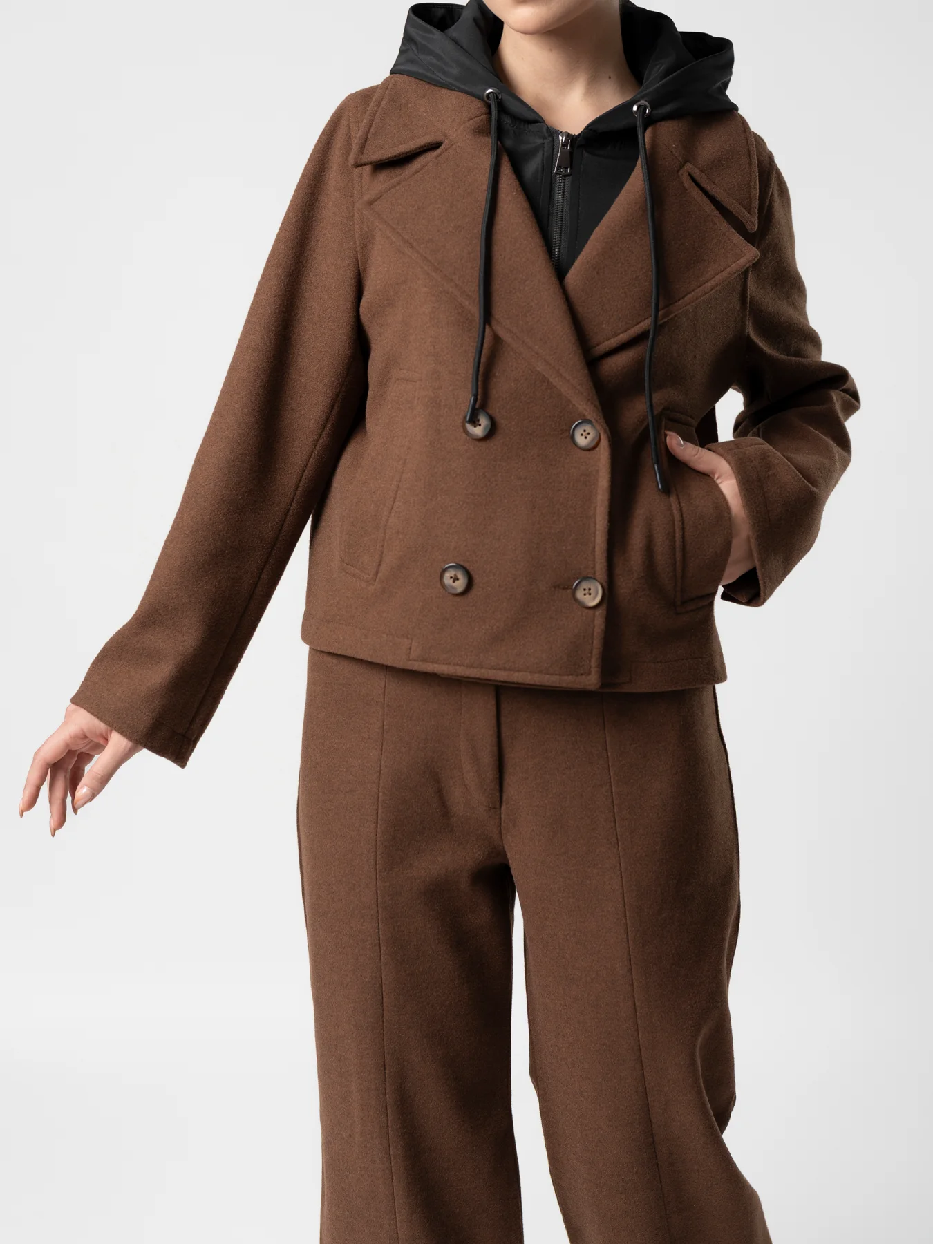 کت پشمی کلاه دار 98