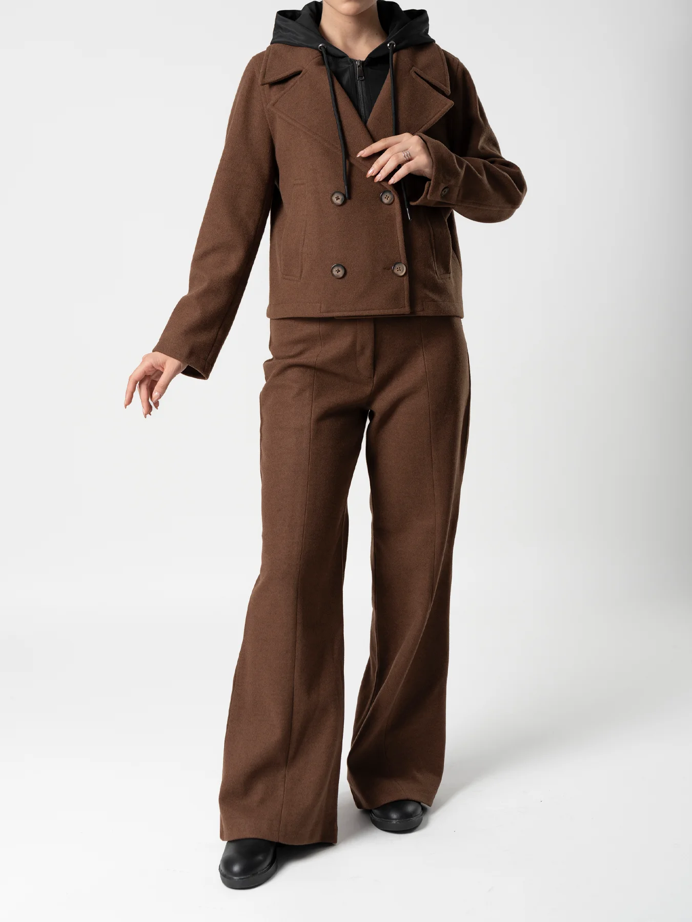 کت پشمی کلاه دار 98