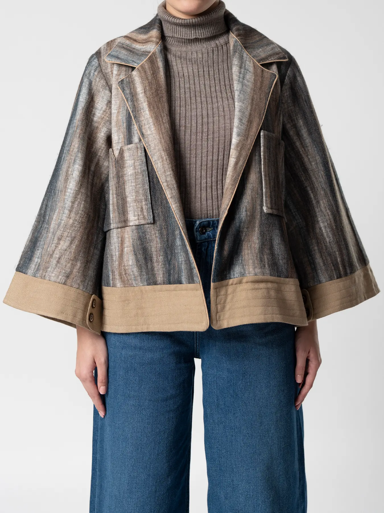 کت فوتر طرح دار دوجیب 53