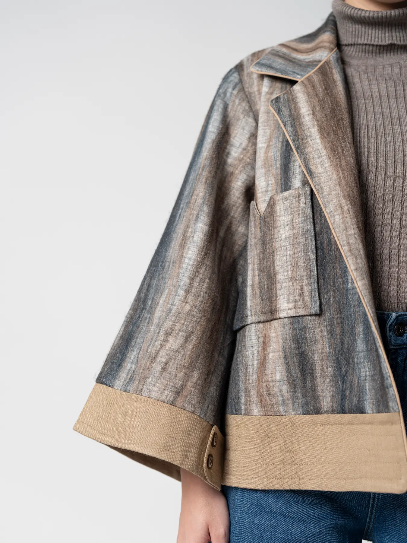 کت فوتر طرح دار دوجیب 53