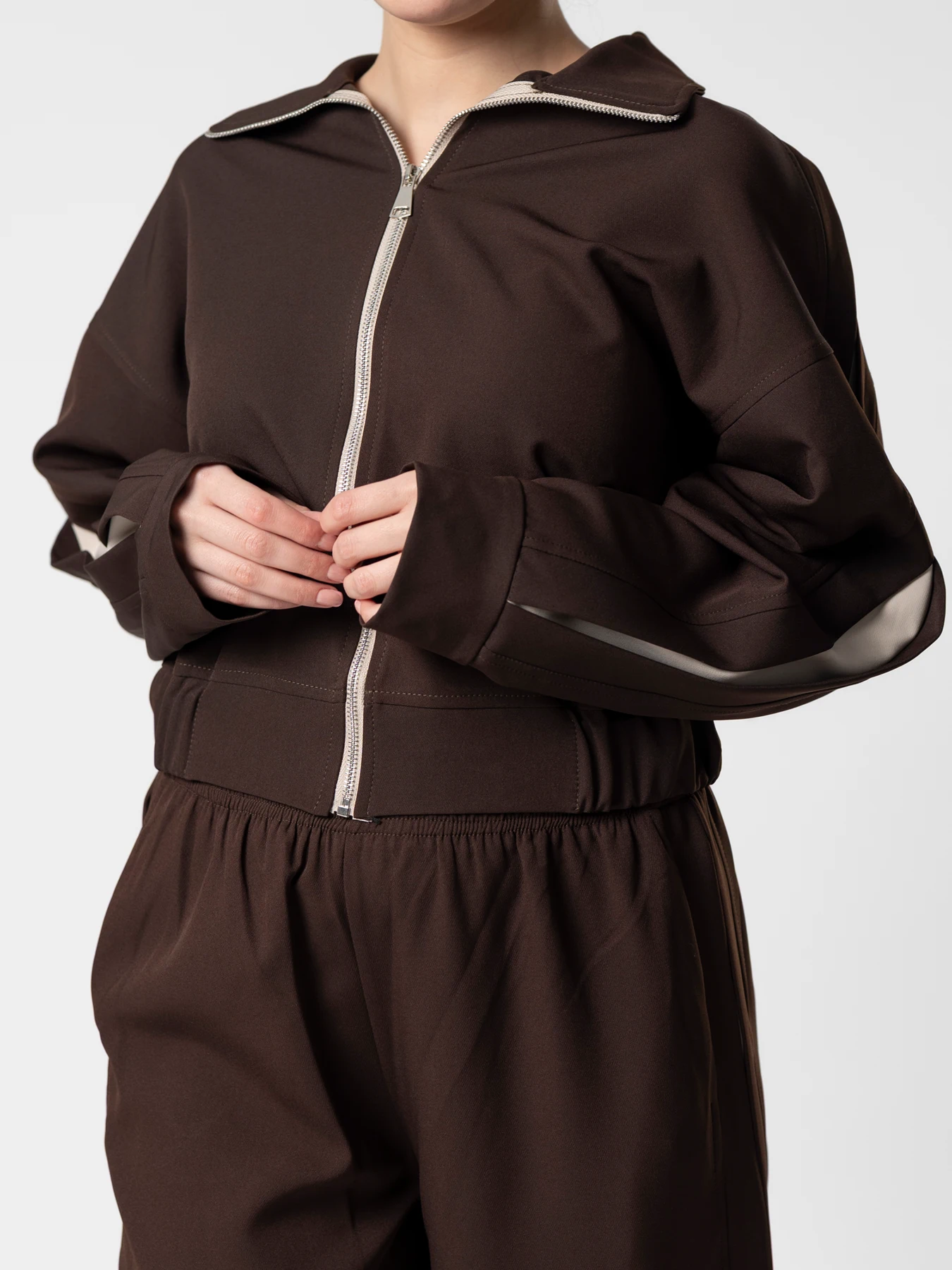 ست سویشرت شلوار زنانه قهوه ای 62