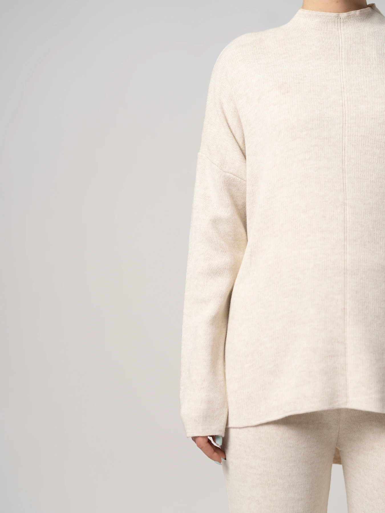 ست بلوز و شلوار بافت کرم 59