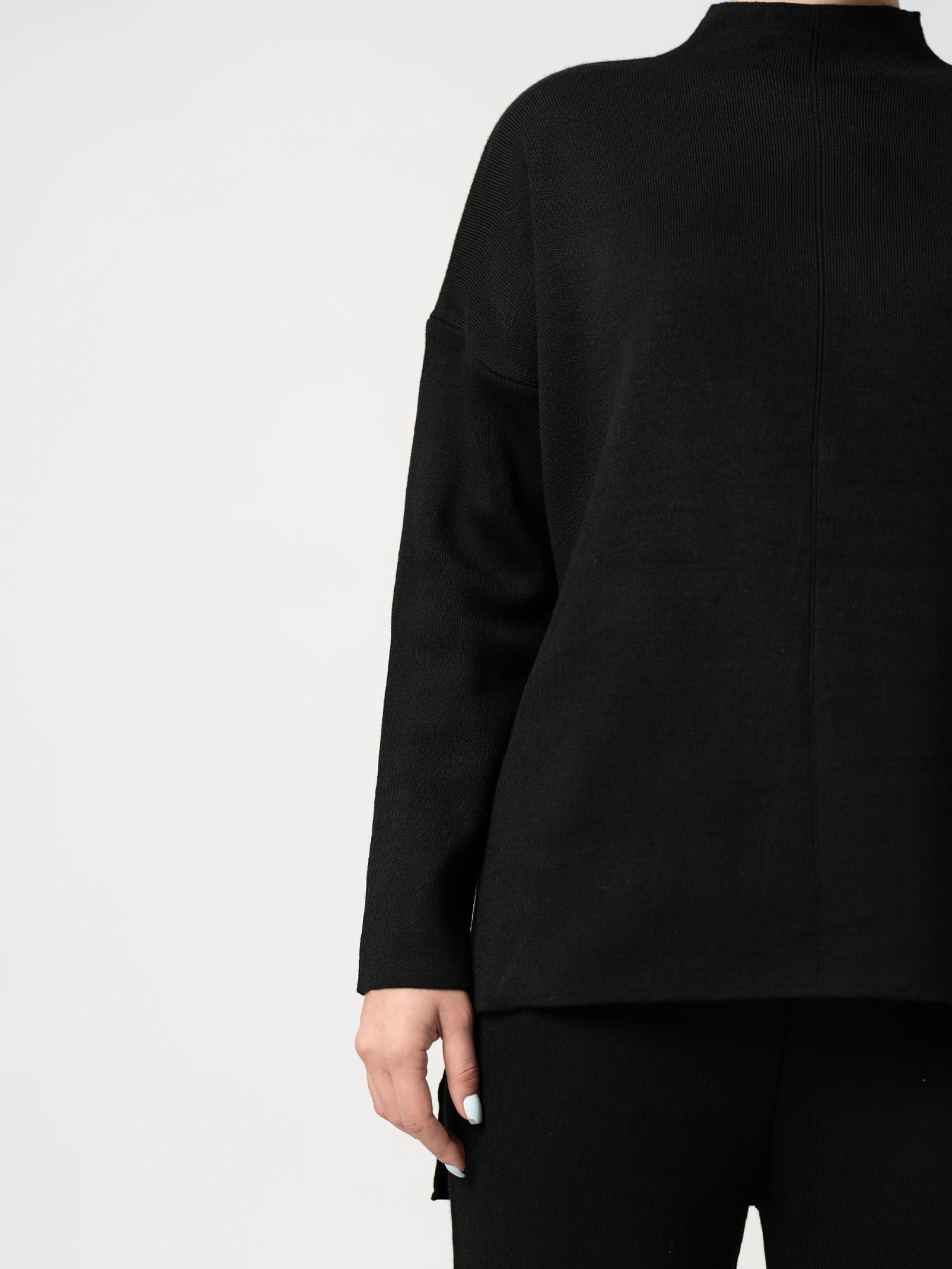 ست بلوز و شلوار بافت مشکی 61