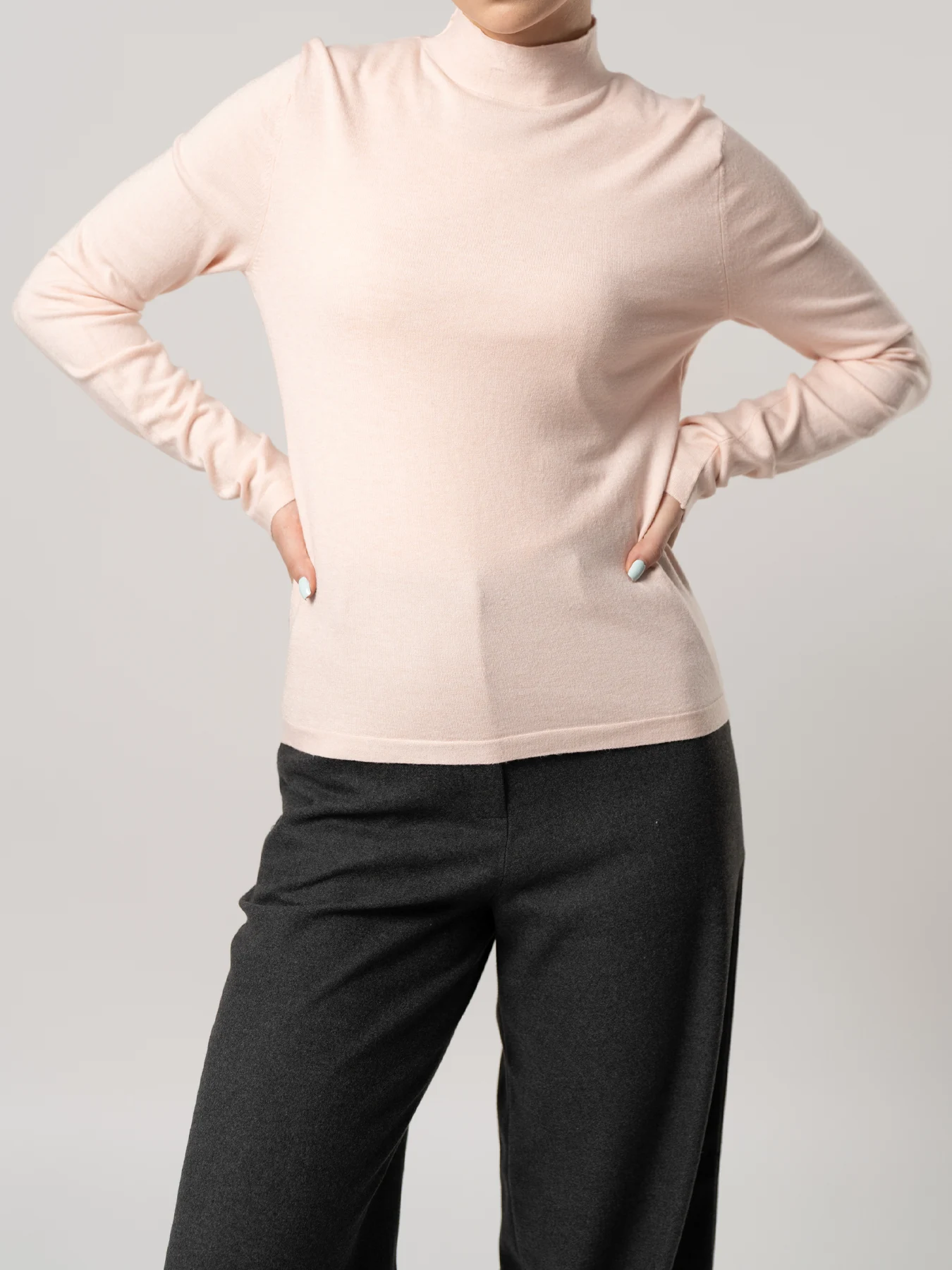 پلیور بافت یقه ایستاده کالباسی 27