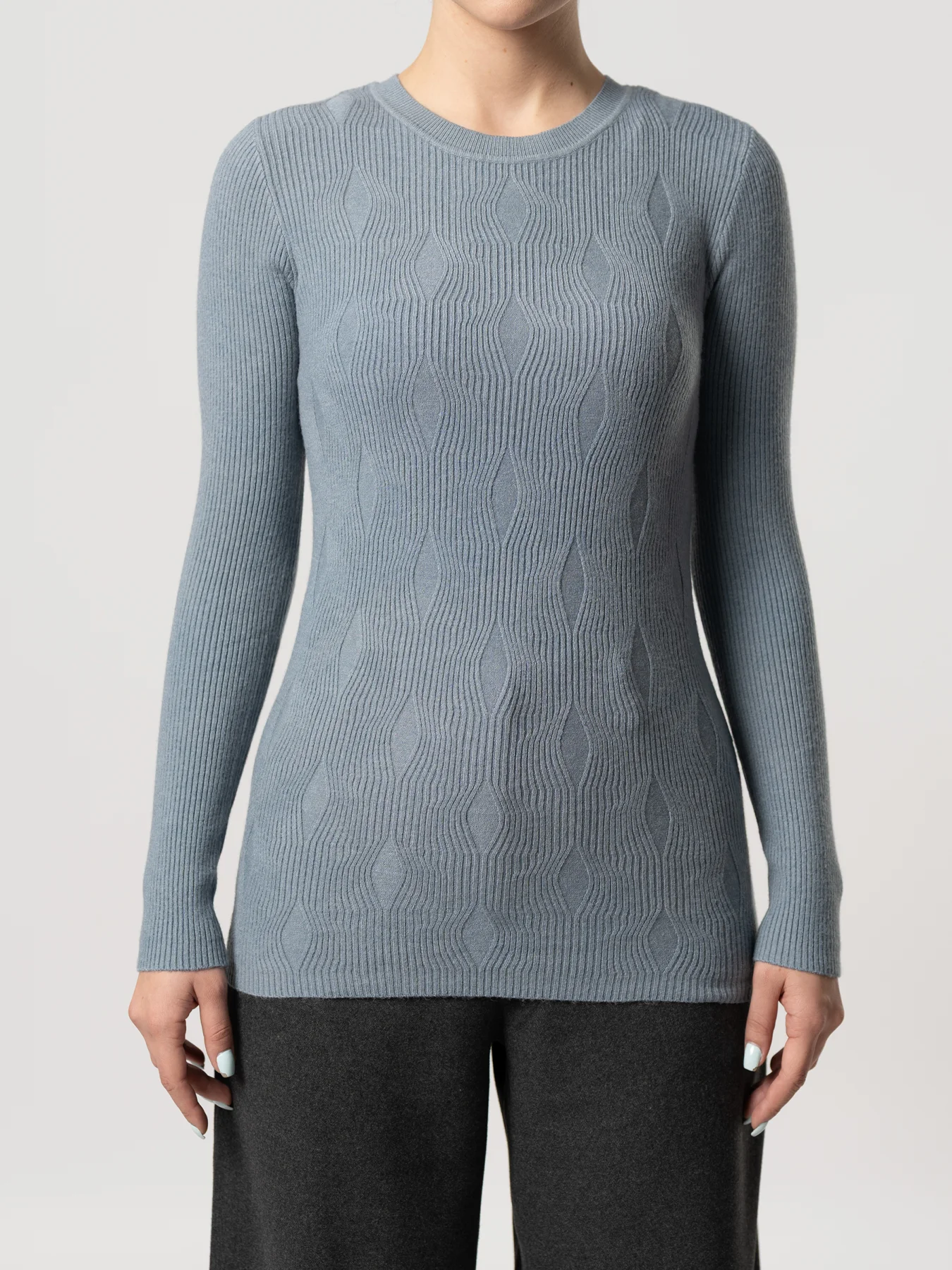 پلیور بافت زنانه طرح لوزی 43