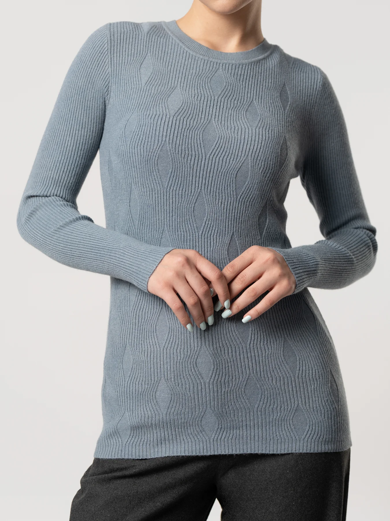 پلیور بافت زنانه طرح لوزی 43